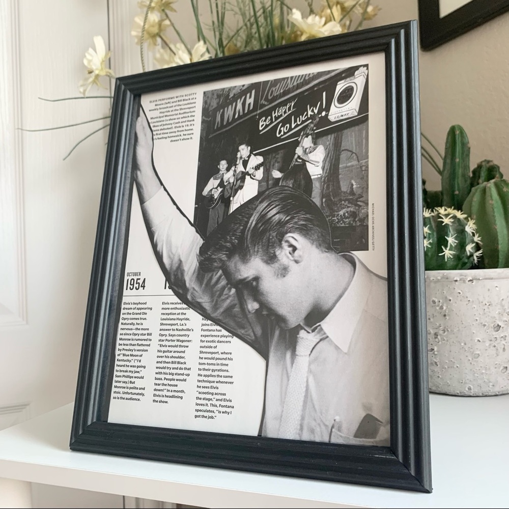 Elvis Presley 1954 Collage Vintage Early Career Rock n Roll Wall Art